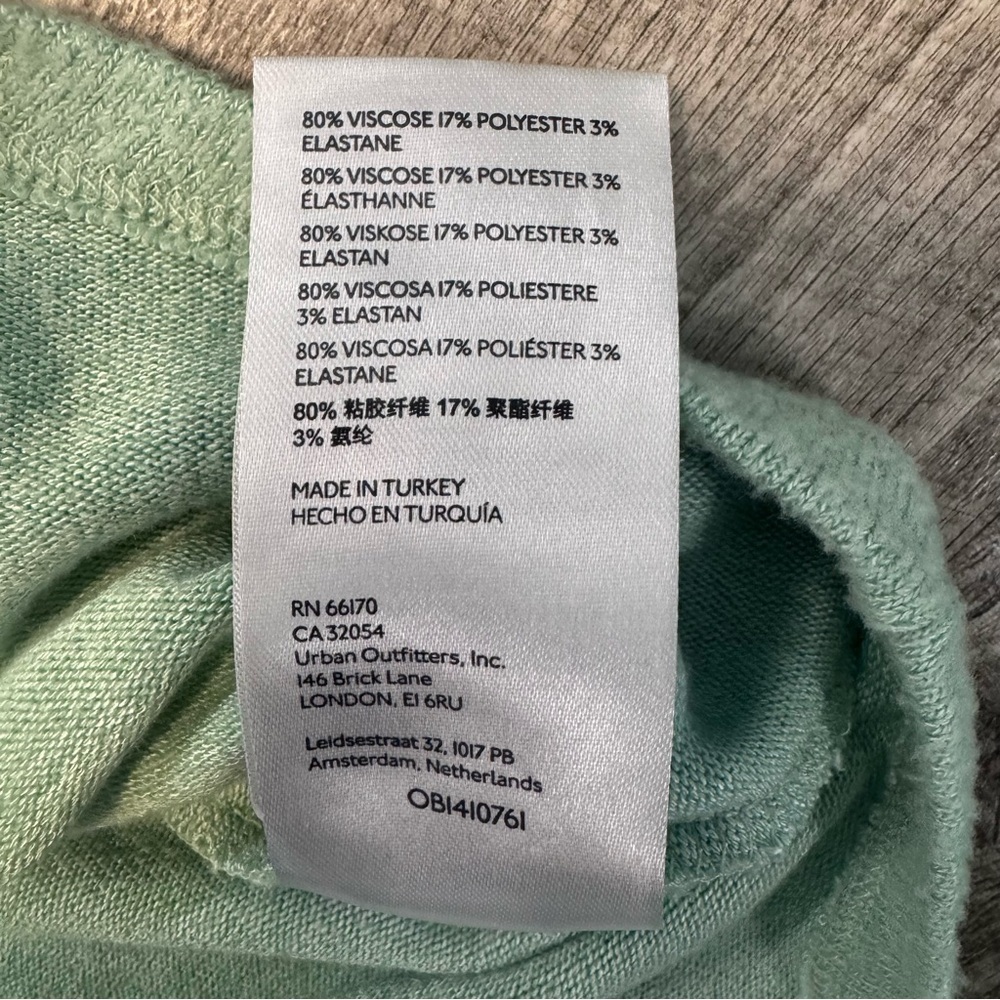 Anthoropologie Puff Balloon Sleeve Turtleneck Mint Green Sweater Womens Sz. S - Picture 9 of 9